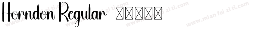Horndon Regular字体转换